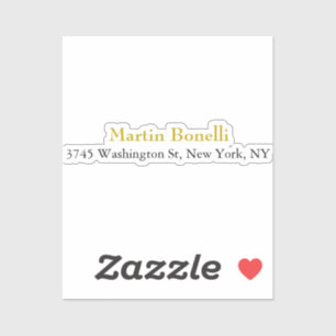 ユニーククラシカルシンプル金ゴールド色名 シール