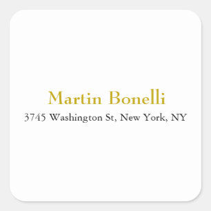 ユニーククラシカルシンプル金ゴールド色名 スクエアシール