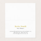 ユニーククラシカルシンプル金ゴールド色名 名刺 (外部フラット)