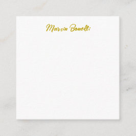 ユニーククラシックシンプル金ゴールド色名書道 エンクロージャーカード