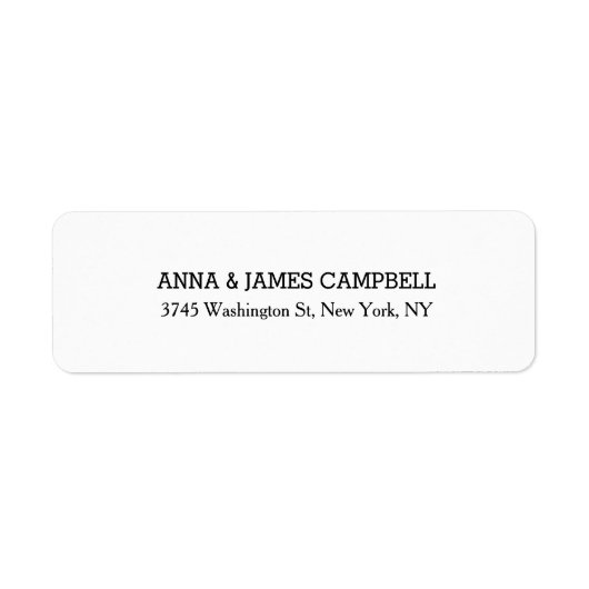 ユニーククリエイティブクリーン白スタイリッシュファミリ名 ラベル (正面)