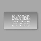 ユニーククリエイティブグレグラデーションー差出人住所 ラベル