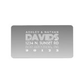 ユニーククリエイティブグレグラデーションー差出人住所 ラベル (正面)