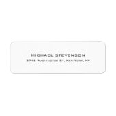ユニーククリエイティブトレンディーホワイト差出人住所ラベル ラベル (正面)