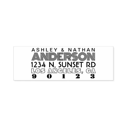 ユニーククリエイティブ層フォントスタイルアドレモダンス セルフインキングスタンプ (デザイン)