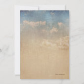 ユニーククリエイティブ素朴ツリーラベ結婚ンダー 招待状 (裏面)