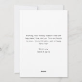 ユニーククリスマスの家族の写真航海のビーチイ シーズンカード (裏面)