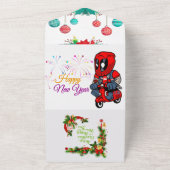 ユニーククリスマスカード – Speにメッセージを追加 オールインワン招待状 (外側)