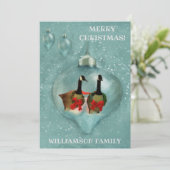 ユニーククリスマスゲーゼオーナメントスノーレッドボウフラット シーズンカード (スタンド正面)