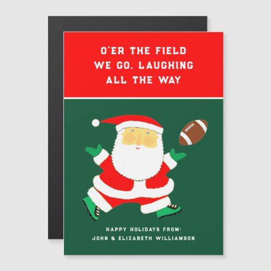 ユニーククリスマスサッカーホリデーカード (正面/裏面)