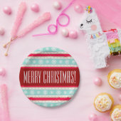 ユニーククリスマスパターカスタムン文字 ペーパープレート (パーティー)