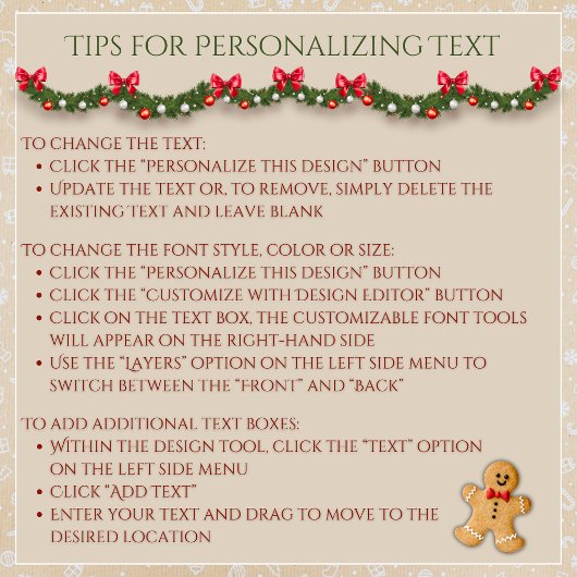 ユニーククリスマスホリデーカードクッキーレシピ シーズンカード