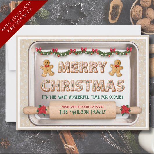 ユニーククリスマスホリデーカードクッキーレシピ シーズンカード