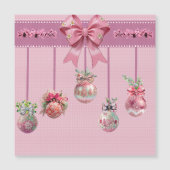 ユニーククリスマスボール磁気カード (正面)