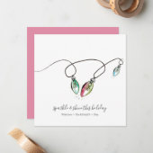 ユニーククリスマスライトホリデーカード ノートカード (正面/裏面インサイチュ)