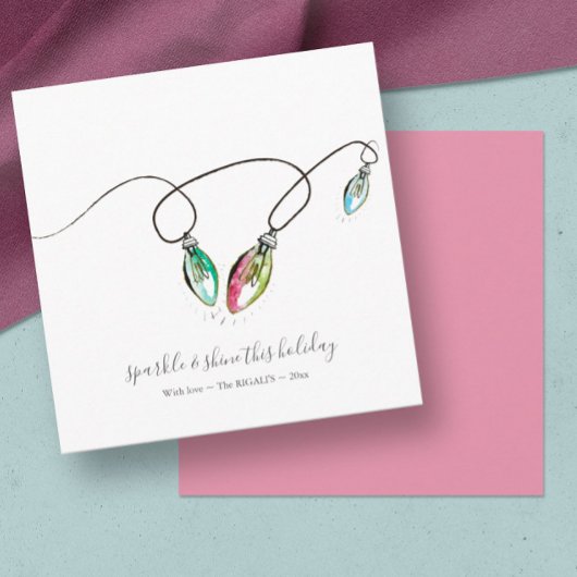 ユニーククリスマスライトホリデーカード ノートカード