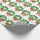 ユニーククリスマス包装紙キウイとリース ラッピングペーパー (角)