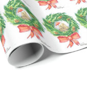 ユニーククリスマス包装紙キウイとリース ラッピングペーパー (ロールコーナー)