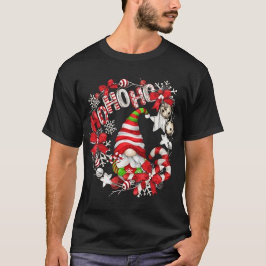 ユニーククリスマス格言かわいいホホホ Tシャツ (正面)