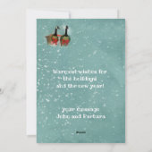 ユニーククリスマス飾りゲーファンシーゼ雪フラット シーズンカード (裏面)