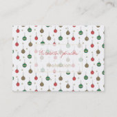 ユニーククリスマス飾りボーブルパターン 名刺 (正面)