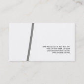 ユニークグスタイリッシュレー白モダンプレーンシンプル 名刺 (裏面)