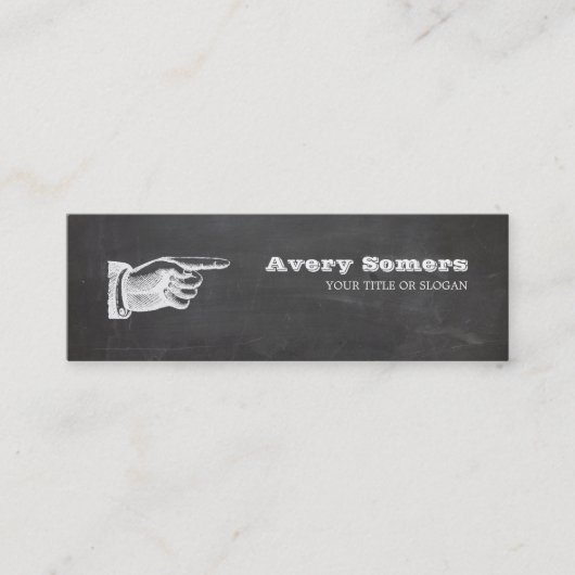 ユニークグランジスタイルヴィンテージスモールブラックビジネス1 スキニー名刺 (正面)