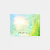 ユニークグランジ抽象芸術ライムグリーン名前をカスタムする ポストイット (正面)