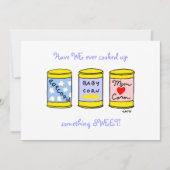 ユニークグルメおもしろい向けCartoonベビー 案内状 (正面)