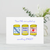 ユニークグルメおもしろい向けCartoonベビー 案内状 (スタンド正面)