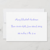 ユニークグルメおもしろい向けCartoonベビー 案内状 (裏面)