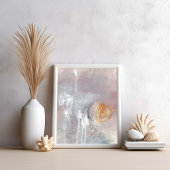 ユニークグレーモダンミニマル抽象芸術アートポスター ポスター