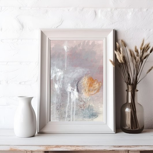 ユニークグレーモダンミニマル抽象芸術アートポスター ポスター