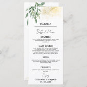 ユニークゲスト名結婚ビュッフェ メニュー (正面/裏面)