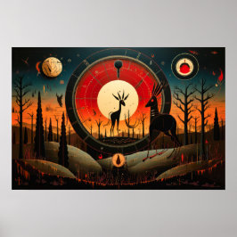 ユニークココペリ抽象芸術 ポスター