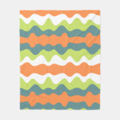 ユニークコントラスト抽象芸術秋の色かわいい女性 フリースブランケット (正面)