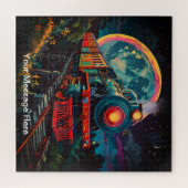 ユニークサイケデリックおもしろいパーソナライズされた ジグソーパズル (横)