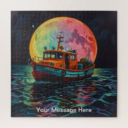 ユニークサイケデリックおもしろいパーソナライズされた ジグソーパズル (縦)