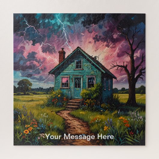 ユニークサイケデリックおもしろいパーソナライズされた ジグソーパズル (縦)