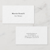 ユニークシンプルクラシック白黒厚い両面 名刺 (正面/裏面)