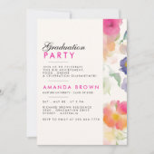 ユニークシンプルフローラ卒業パーティー2025 招待状 (正面)