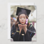 ユニークシンプルフローラ卒業パーティー2025 招待状 (裏面)