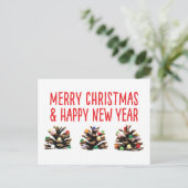 ユニークシンプル祭日ピネコーン葉書 シーズンポストカード (スタンド正面)