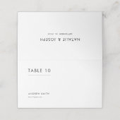 ユニークシンプルBlack & White Meal Choice 結婚's プレイスカード (外部開封)