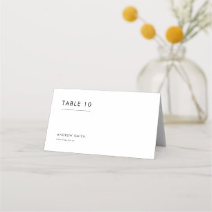ユニークシンプルBlack & White Meal Choice 結婚's プレイスカード