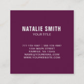 ユニークスタイリッシュカラフルプロフェッショナルQRコード スクエア名刺 (裏面)