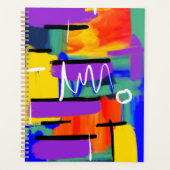ユニークスタイリッシュカラフル抽象芸術 プランナー手帳 (正面)
