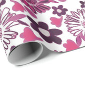 ユニークスタイリッシュフローラヴィンテージパターン ラッピングペーパー (ロールコーナー)
