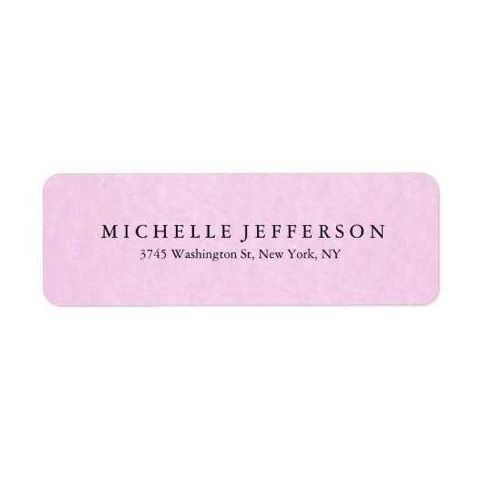 ユニークスタイリッシュモダンエレガントピンク ラベル (正面)