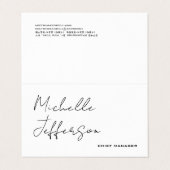 ユニークスタイリッシュモダン書 名刺 (外部フラット)